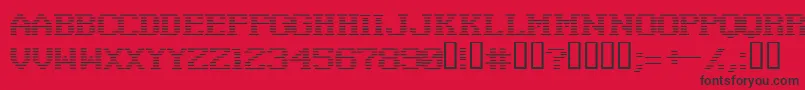 フォントNegativetuning – 赤い背景に黒い文字