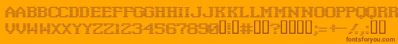 Fonte Negativetuning – fontes marrons em um fundo laranja