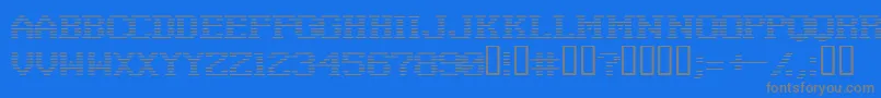 フォントNegativetuning – 青い背景に灰色の文字