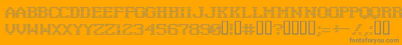 Fonte Negativetuning – fontes cinzas em um fundo laranja