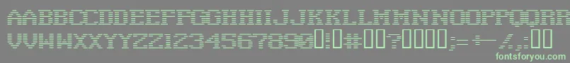 Negativetuning-Schriftart – Grüne Schriften auf grauem Hintergrund