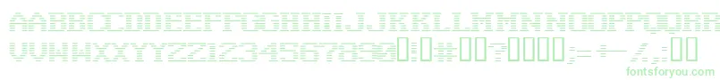 フォントNegativetuning – 白い背景に緑のフォント