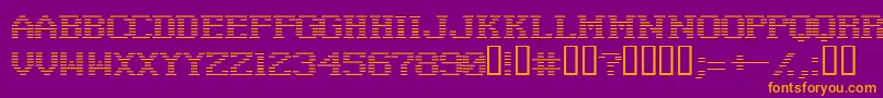 フォントNegativetuning – 紫色の背景にオレンジのフォント