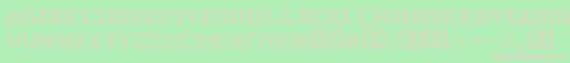 Negativetuning-Schriftart – Rosa Schriften auf grünem Hintergrund