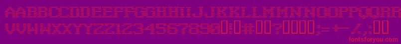 フォントNegativetuning – 紫の背景に赤い文字