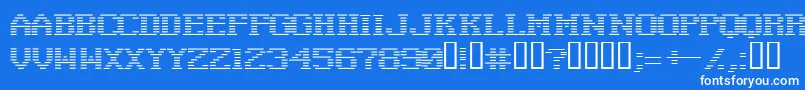 Czcionka Negativetuning – białe czcionki na niebieskim tle