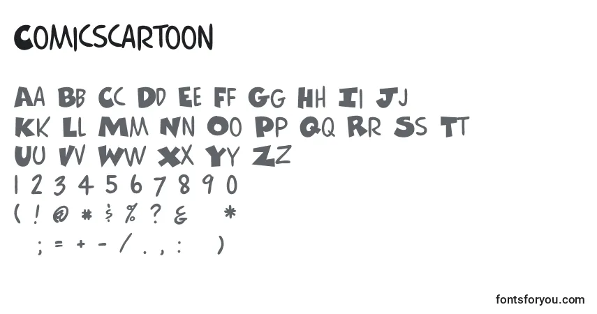 Czcionka Comicscartoon – alfabet, cyfry, specjalne znaki