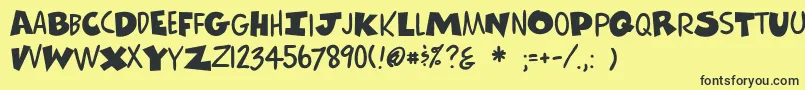 Comicscartoon Font – Black Fonts on Yellow Background