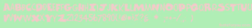Comicscartoon Font – Pink Fonts on Green Background