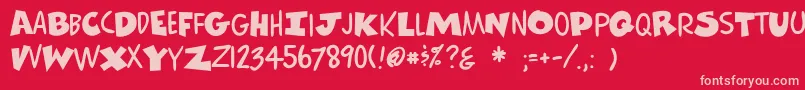 Подробнее о шрифте Comicscartoon Шрифт Comicscartoon – розовые шрифты на красном фоне