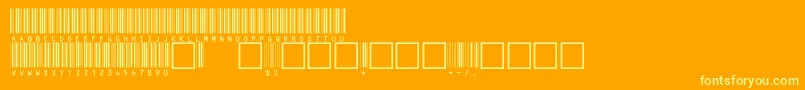 C39hrp48dmtt Font – Yellow Fonts on Orange Background