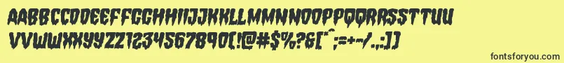 Hemogoblinsemital Font – Black Fonts on Yellow Background