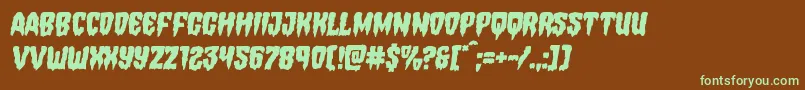 Hemogoblinsemital Font – Green Fonts on Brown Background