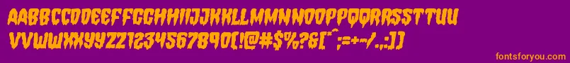 Hemogoblinsemital Font – Orange Fonts on Purple Background