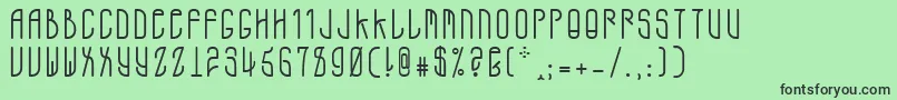 A.D.Mono Font – Black Fonts on Green Background