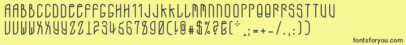 A.D.Mono Font – Black Fonts on Yellow Background