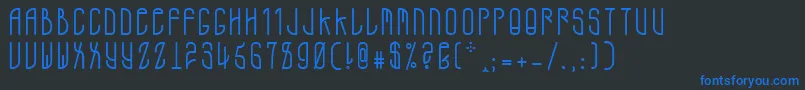 A.D.Mono Font – Blue Fonts on Black Background