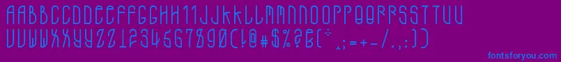 A.D.Mono Font – Blue Fonts on Purple Background