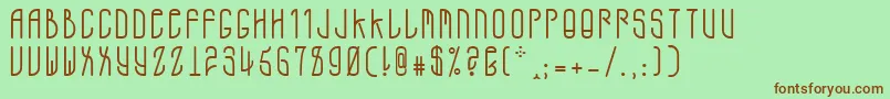 A.D.Mono Font – Brown Fonts on Green Background