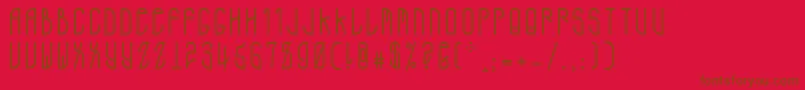 A.D.Mono Font – Brown Fonts on Red Background