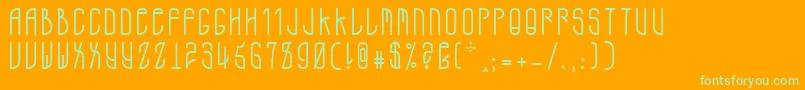 A.D.Mono Font – Green Fonts on Orange Background