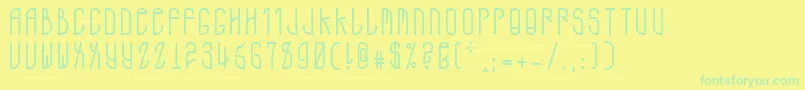 A.D.Mono Font – Green Fonts on Yellow Background