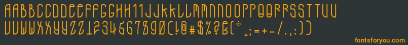 Fonte A.D.Mono – fontes laranjas em um fundo preto