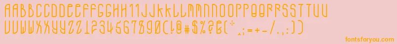 A.D.Mono-Schriftart – Orangefarbene Schriften auf rosa Hintergrund