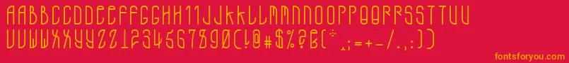 A.D.Mono Font – Orange Fonts on Red Background