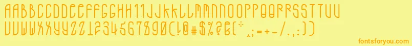 A.D.Mono Font – Orange Fonts on Yellow Background