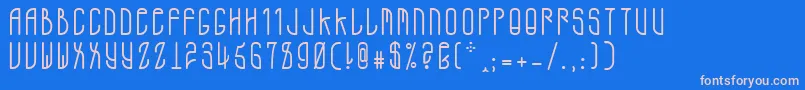 A.D.Mono Font – Pink Fonts on Blue Background