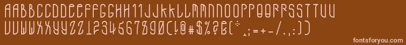 A.D.Mono Font – Pink Fonts on Brown Background