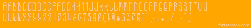 A.D.Mono Font – Pink Fonts on Orange Background