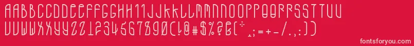A.D.Mono Font – Pink Fonts on Red Background