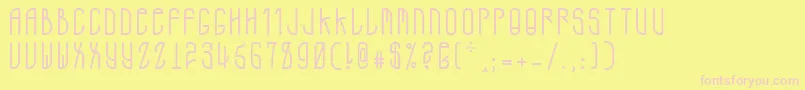 A.D.Mono Font – Pink Fonts on Yellow Background