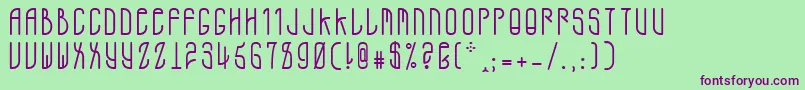 A.D.Mono Font – Purple Fonts on Green Background
