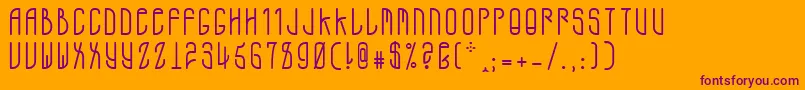 A.D.Mono Font – Purple Fonts on Orange Background