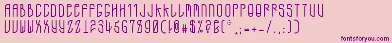 A.D.Mono Font – Purple Fonts on Pink Background