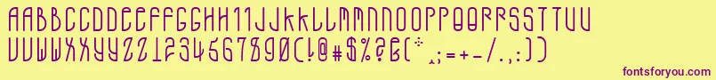 A.D.Mono Font – Purple Fonts on Yellow Background