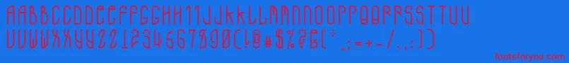 A.D.Mono Font – Red Fonts on Blue Background