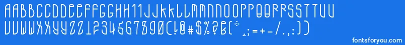 A.D.Mono Font – White Fonts on Blue Background