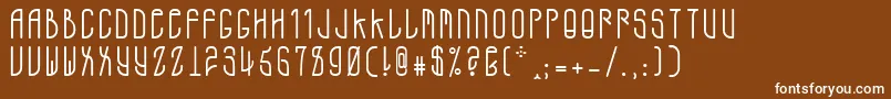 A.D.Mono Font – White Fonts on Brown Background