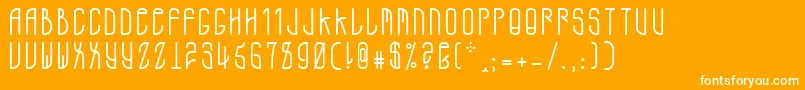 A.D.Mono Font – White Fonts on Orange Background