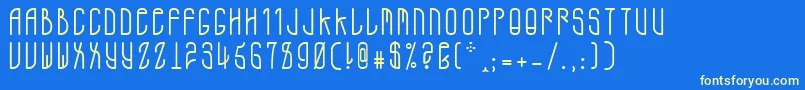 A.D.Mono Font – Yellow Fonts on Blue Background