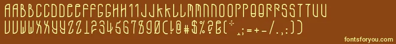 A.D.Mono Font – Yellow Fonts on Brown Background