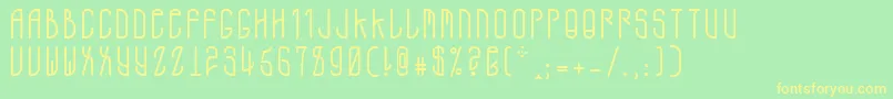 A.D.Mono Font – Yellow Fonts on Green Background