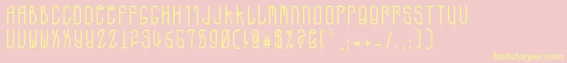 A.D.Mono Font – Yellow Fonts on Pink Background
