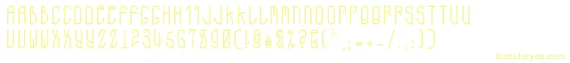 A.D.Mono Font – Yellow Fonts on White Background