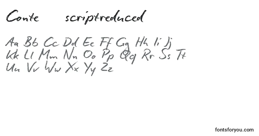 Schriftart ConteГ¬ВЃscriptreduced – Alphabet, Zahlen, spezielle Symbole