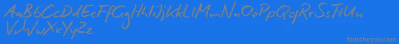 ConteГ¬ВЃscriptreduced-Schriftart – Graue Schriften auf blauem Hintergrund